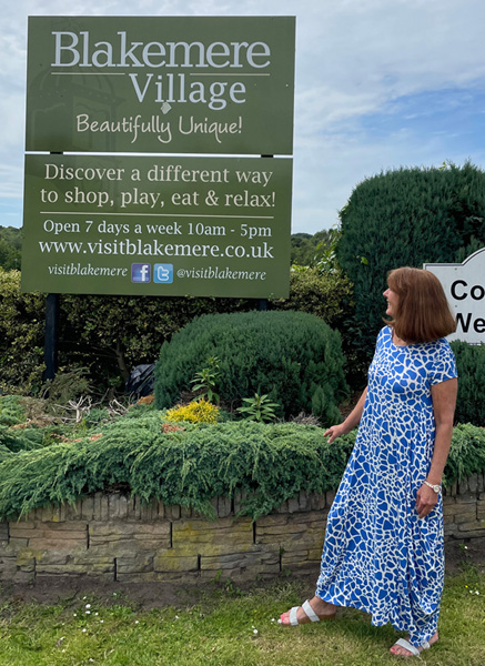 Joy at the entrance to the Village.