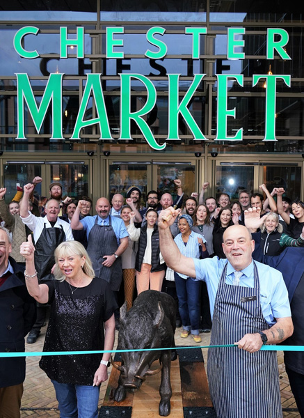 The opening of the New Chester Market.